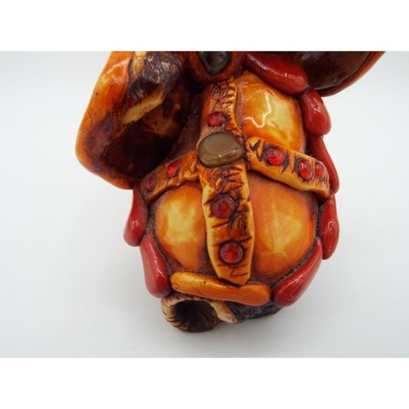 Mexican Folk Art Lucky Elephant Figurine Mayan Aztec Stones - Picture 10 of 12